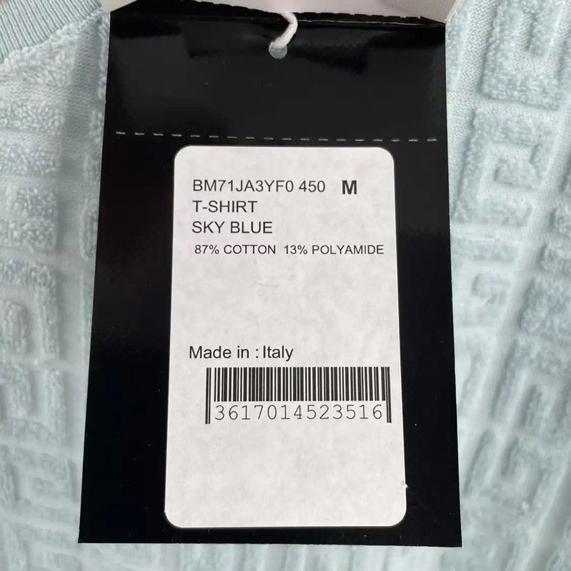 Givenchy Givenchy Men's Summer Blue Short Sleeve T-Shirt 0089 Size US M / EU 48-50 / 2 - 6 Thumbnail