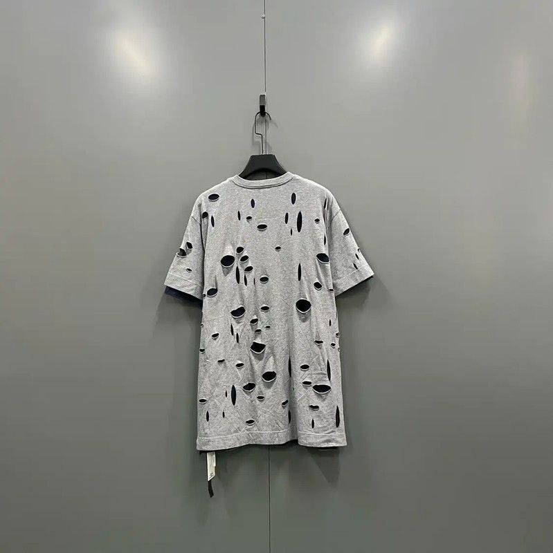 Givenchy Givenchy Summer Gray Cotton Logo T-Shirt 0089 Size US M / EU 48-50 / 2 - 2 Thumbnail
