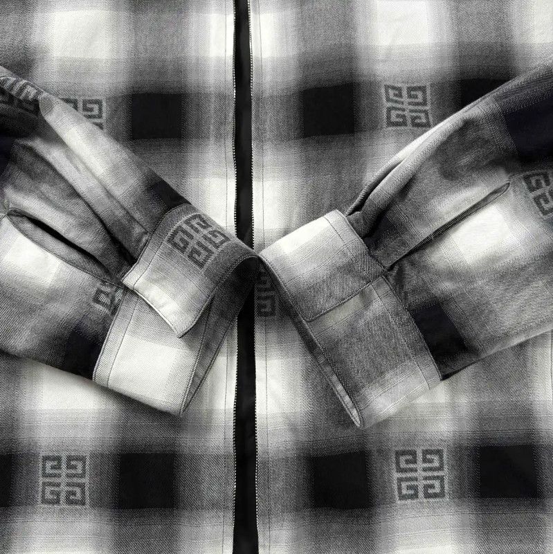 Givenchy Givenchy Black and White Plaid Hooded Jacket 0089 Size US M / EU 48-50 / 2 - 6 Thumbnail