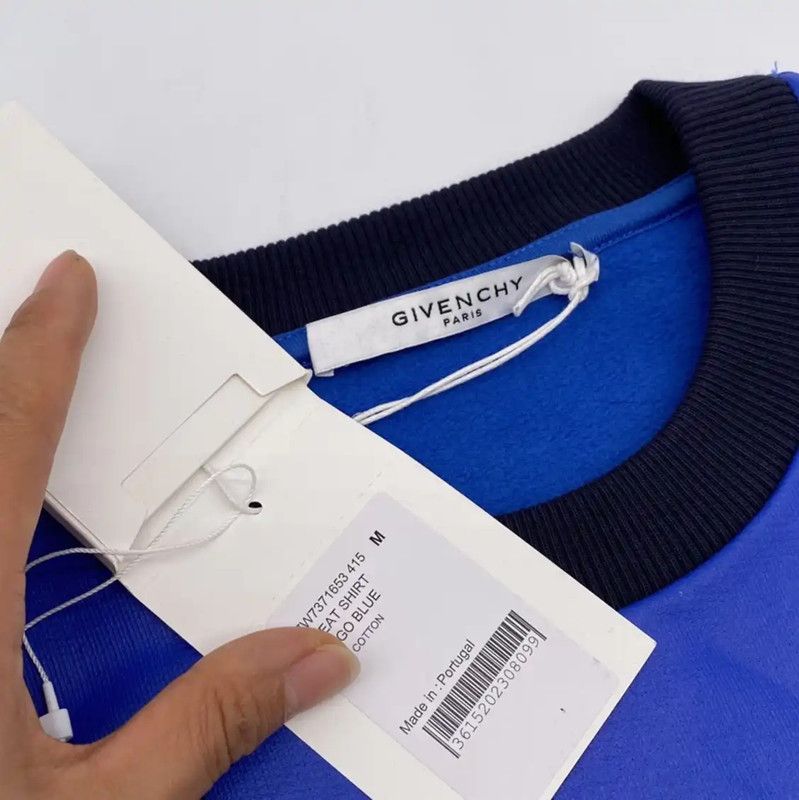 Givenchy Givenchy Blue Cotton Graphic Long Sleeve Top 0089 Size US M / EU 48-50 / 2 - 5 Thumbnail
