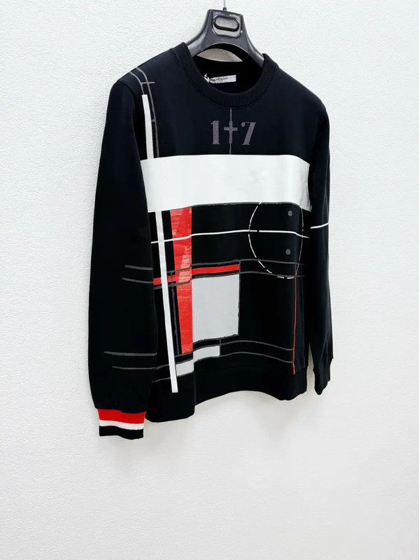 Givenchy Givenchy Black Cotton Long Sleeve Sweater 0089 Size US S / EU 44-46 / 1 - 6 Thumbnail
