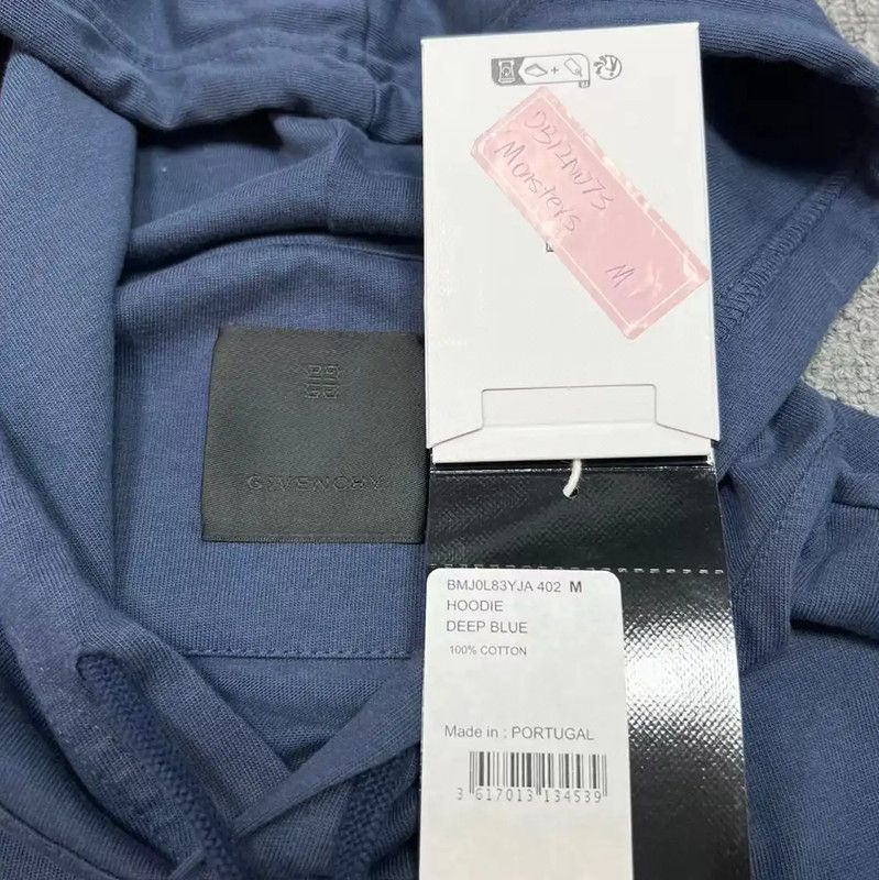 Givenchy Givenchy Blue Cotton Men's Hoodie 0089 Size US M / EU 48-50 / 2 - 3 Thumbnail