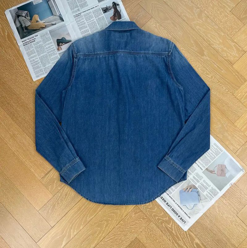 Givenchy Givenchy Blue Men's Denim Shirt 0089 Size US L / EU 52-54 / 3 - 2 Thumbnail