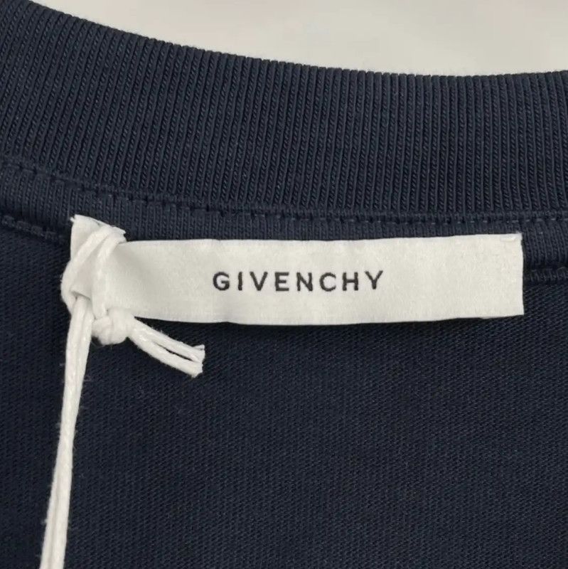 Givenchy Givenchy Summer Navy Blue Cotton T-Shirt 0089 Size US XL / EU 56 / 4 - 3 Thumbnail