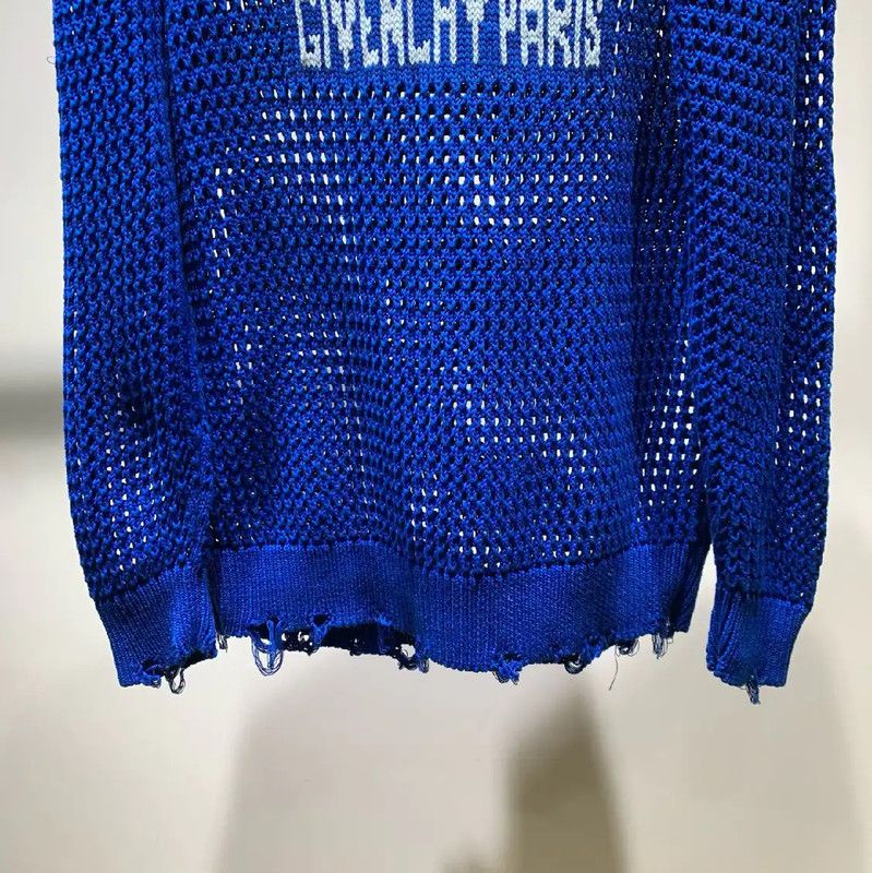 Givenchy Givenchy Blue Cotton Knitted Sweater 0089 Size US M / EU 48-50 / 2 - 6 Thumbnail