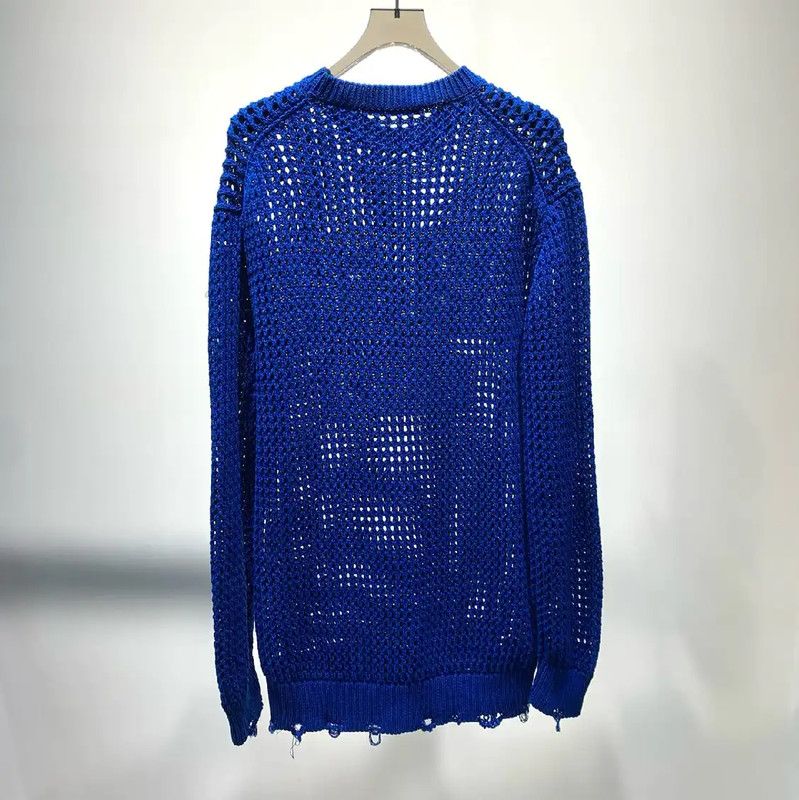 Givenchy Givenchy Blue Cotton Knitted Sweater 0089 Size US M / EU 48-50 / 2 - 3 Thumbnail