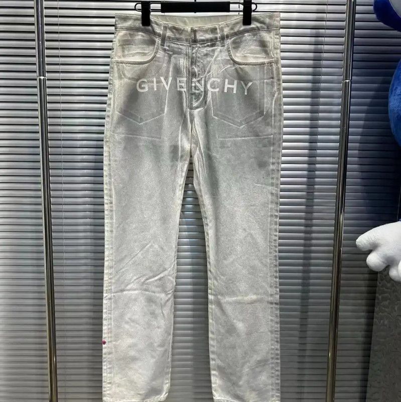 Givenchy Givenchy Men's Casual White Cotton Pants 0089 Size US 26 / EU 42 - 2 Thumbnail