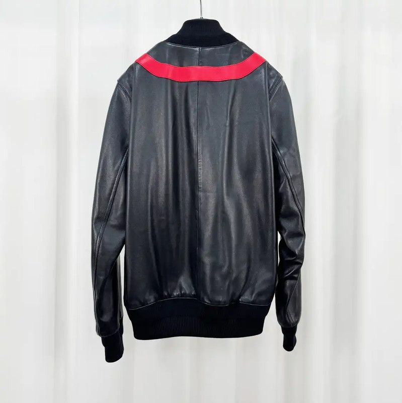 Givenchy Givenchy Black Leather Logo Bomber Jacket 0089 Size US XS / EU 42 / 0 - 2 Thumbnail