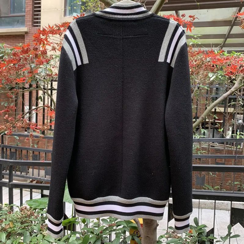 Givenchy Givenchy Black Wool Men's Cardigan with 17 Patch 0089 Size US S / EU 44-46 / 1 - 3 Thumbnail