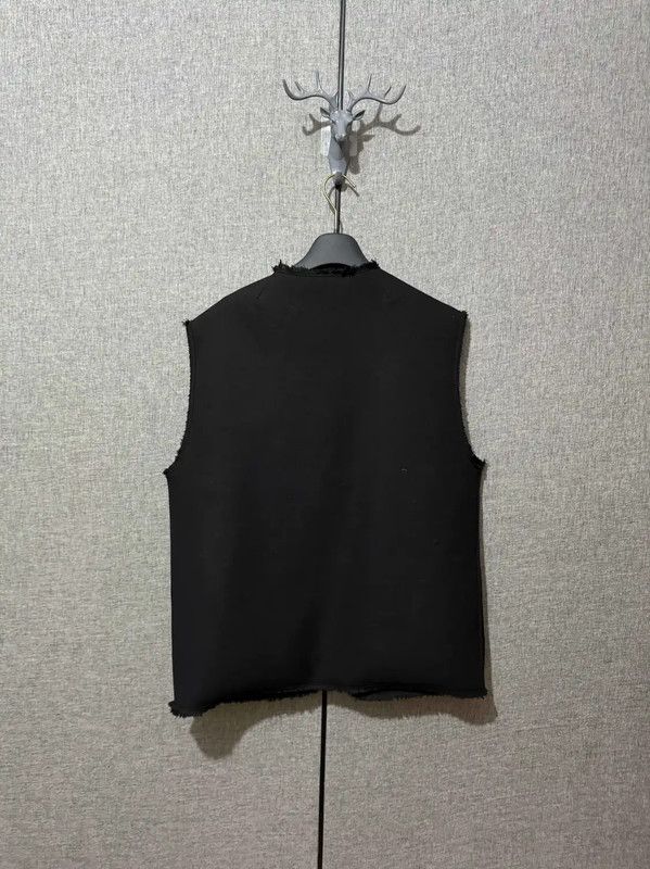 Givenchy Givenchy Black Wool Logo Embroidered Vest 0089 Size US M / EU 48-50 / 2 - 2 Thumbnail