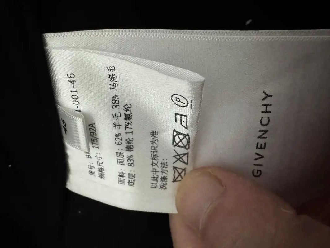 Givenchy Givenchy Black Wool Logo Embroidered Vest 0089 Size US M / EU 48-50 / 2 - 4 Thumbnail