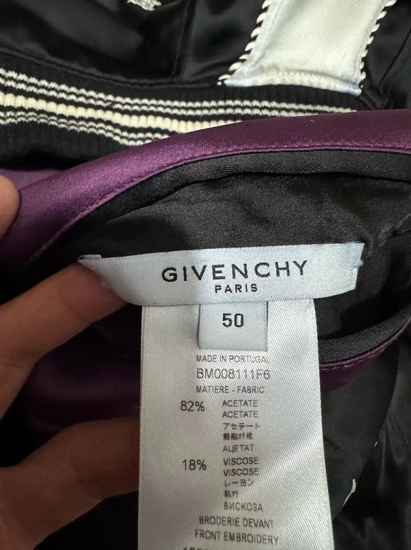 Givenchy Givenchy Black Silk Embroidered Bomber Jacket 0089 Size US L / EU 52-54 / 3 - 7 Thumbnail