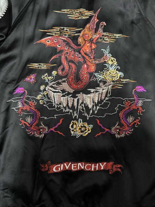 Givenchy Givenchy Black Silk Embroidered Bomber Jacket 0089 Size US L / EU 52-54 / 3 - 5 Thumbnail