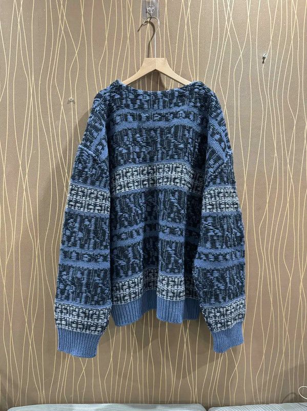 Givenchy Givenchy Knit Sweater in Blue Wool 0089 Size US M / EU 48-50 / 2 - 2 Thumbnail