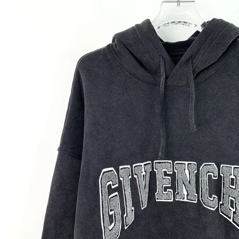 Givenchy Givenchy Black Grey Wool Hoodie for Men 0089 Size US S / EU 44-46 / 1 - 3 Thumbnail