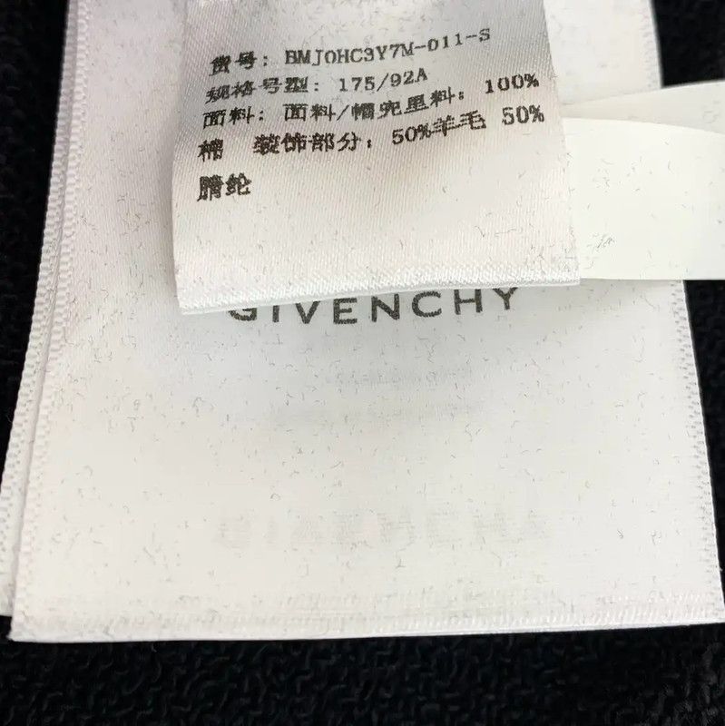Givenchy Givenchy Black Grey Wool Hoodie for Men 0089 Size US S / EU 44-46 / 1 - 8 Thumbnail