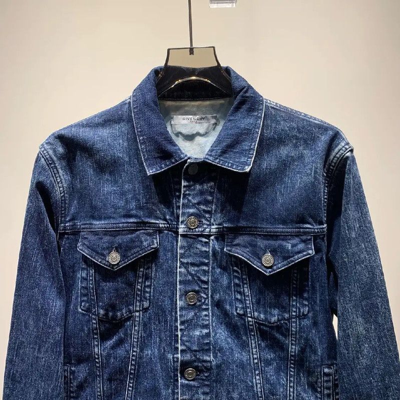 Givenchy Givenchy Blue Cotton Denim Jacket for Men 0089 Size US L / EU 52-54 / 3 - 3 Thumbnail