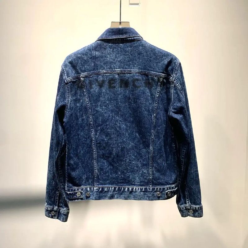 Givenchy Givenchy Blue Cotton Denim Jacket for Men 0089 Size US L / EU 52-54 / 3 - 7 Thumbnail