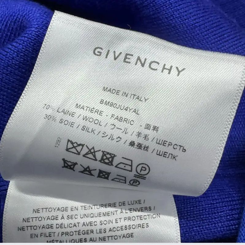 Givenchy Givenchy Men's Blue Cotton Cardigan Size M 0089 Size US M / EU 48-50 / 2 - 5 Thumbnail