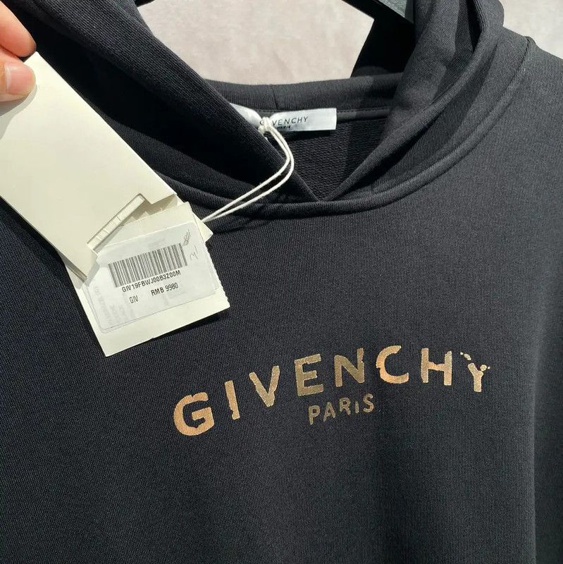 Givenchy Givenchy Black Cotton Printed Hoodie 0089 Size US M / EU 48-50 / 2 - 2 Thumbnail