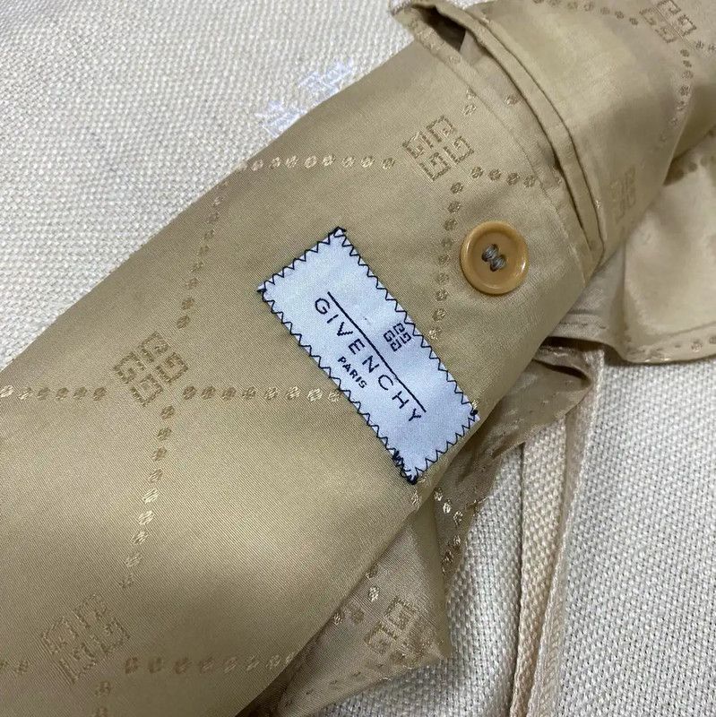 Givenchy Givenchy Khaki Linen Blend Long Sleeve Jacket 0089 Size US XL / EU 56 / 4 - 4 Thumbnail