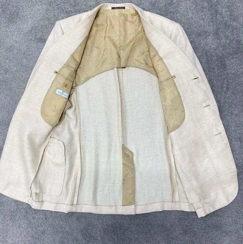 Givenchy Givenchy Khaki Linen Blend Long Sleeve Jacket 0089 Size US XL / EU 56 / 4 - 3 Thumbnail
