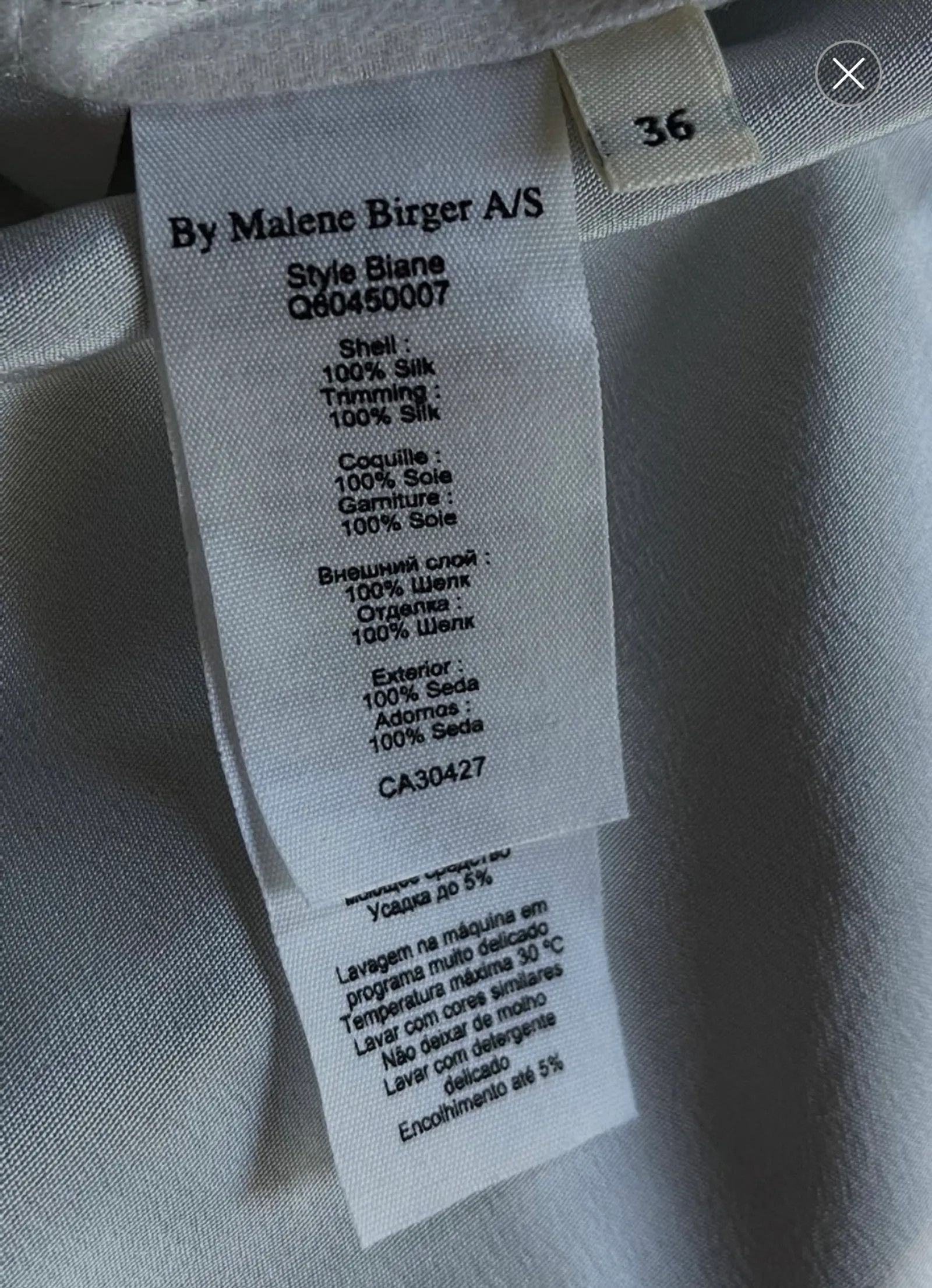 By Malene Birger By Malene Birger By Malene Birger Blouse Size XS / US 0-2 / IT 36-38 - 2 Thumbnail
