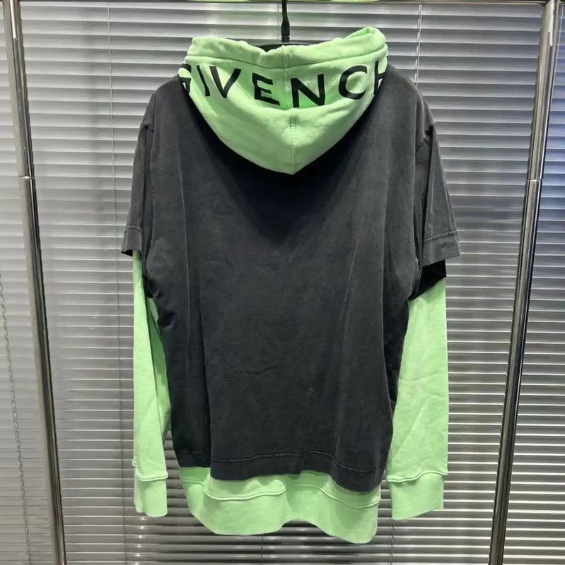 Givenchy Givenchy Color-Blocked Cotton Embroidered Hoodie 0089 Size US S / EU 44-46 / 1 - 2 Thumbnail