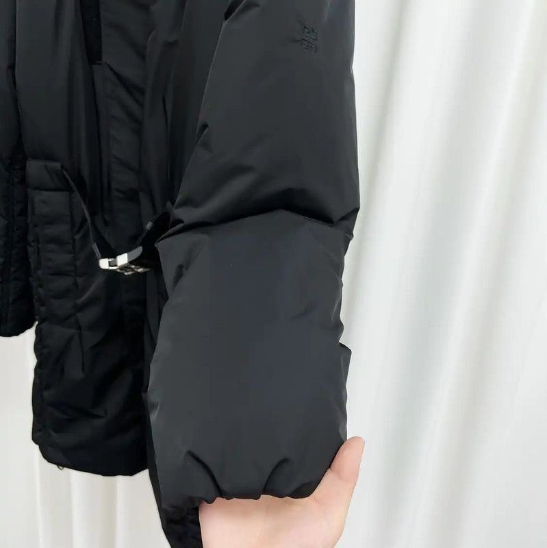Givenchy Givenchy Black Embroidered Logo Long Down Jacket 0089 Size US XL / EU 56 / 4 - 6 Thumbnail