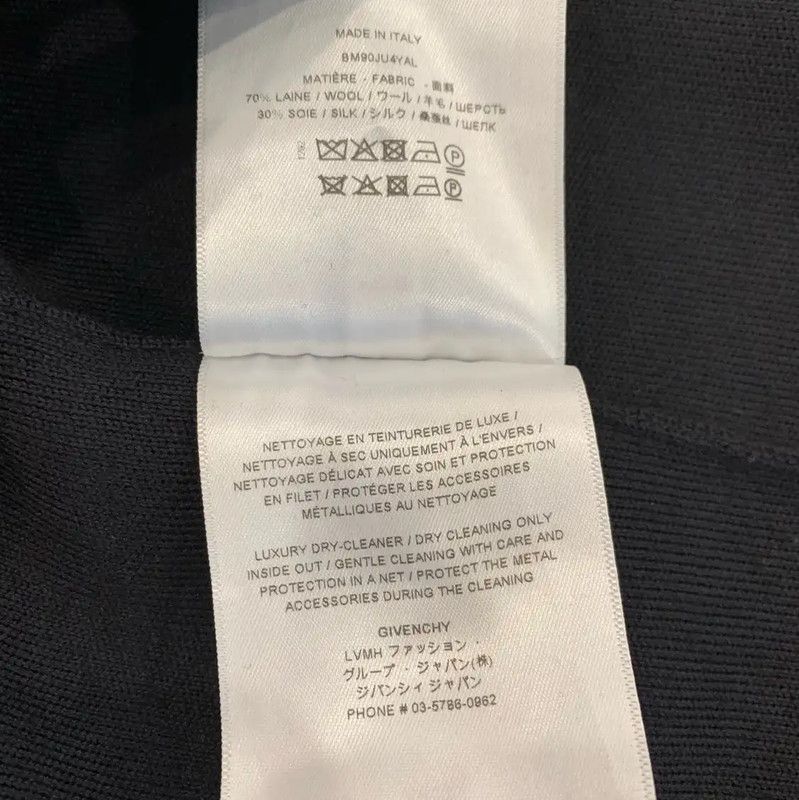 Givenchy Givenchy Black Wool Men's Cardigan 0089 Size US L / EU 52-54 / 3 - 8 Thumbnail