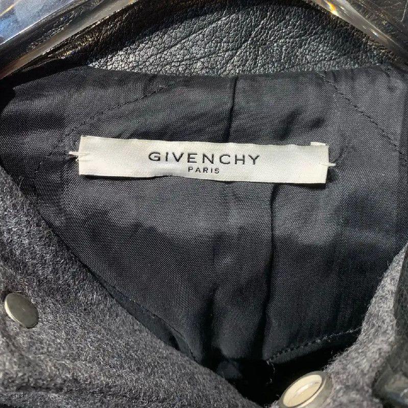 Givenchy Givenchy Gray Wool and Leather Jacket for Men 0089 Size US M / EU 48-50 / 2 - 2 Thumbnail