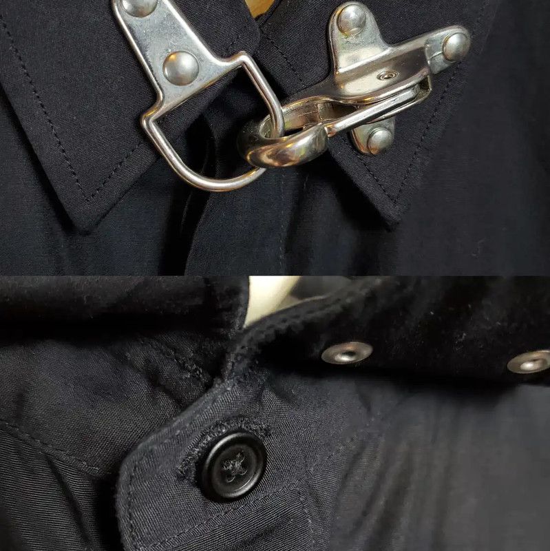 Givenchy Givenchy Men's Black Wool Blend Long Sleeve Shirt 0089 Size US L / EU 52-54 / 3 - 3 Thumbnail