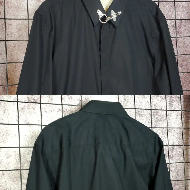 Givenchy Givenchy Men's Black Wool Blend Long Sleeve Shirt 0089 Size US L / EU 52-54 / 3 - 2 Thumbnail