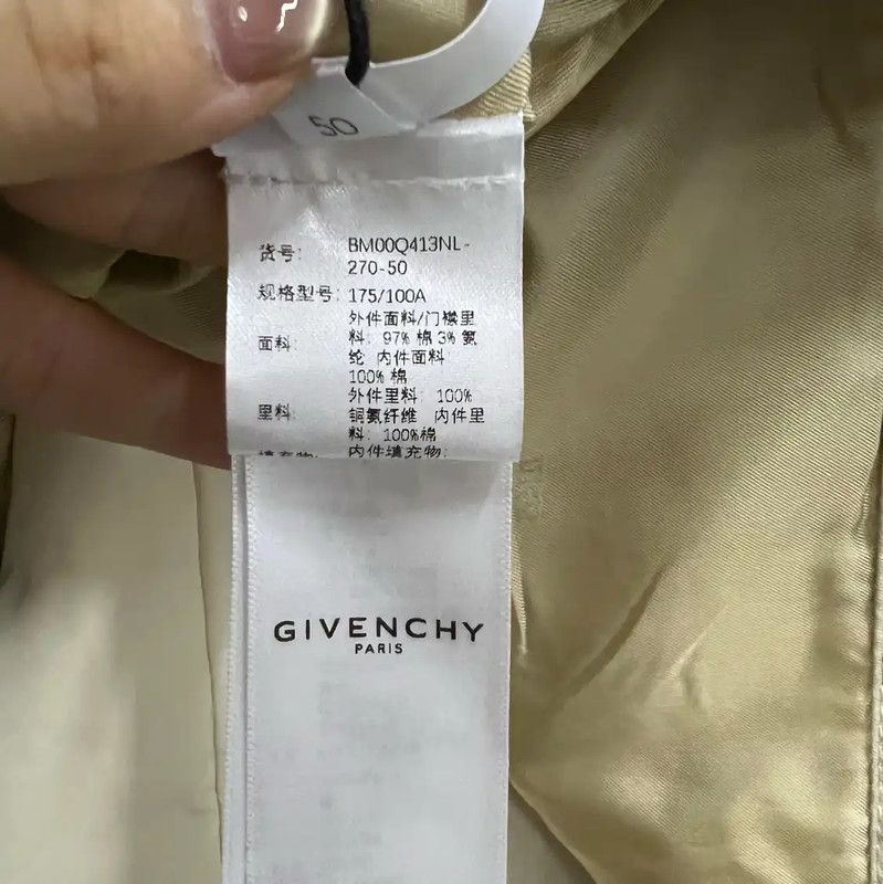 Givenchy Givenchy Beige Cotton Spring Autumn Long Coat 0089 Size US M / EU 48-50 / 2 - 4 Thumbnail