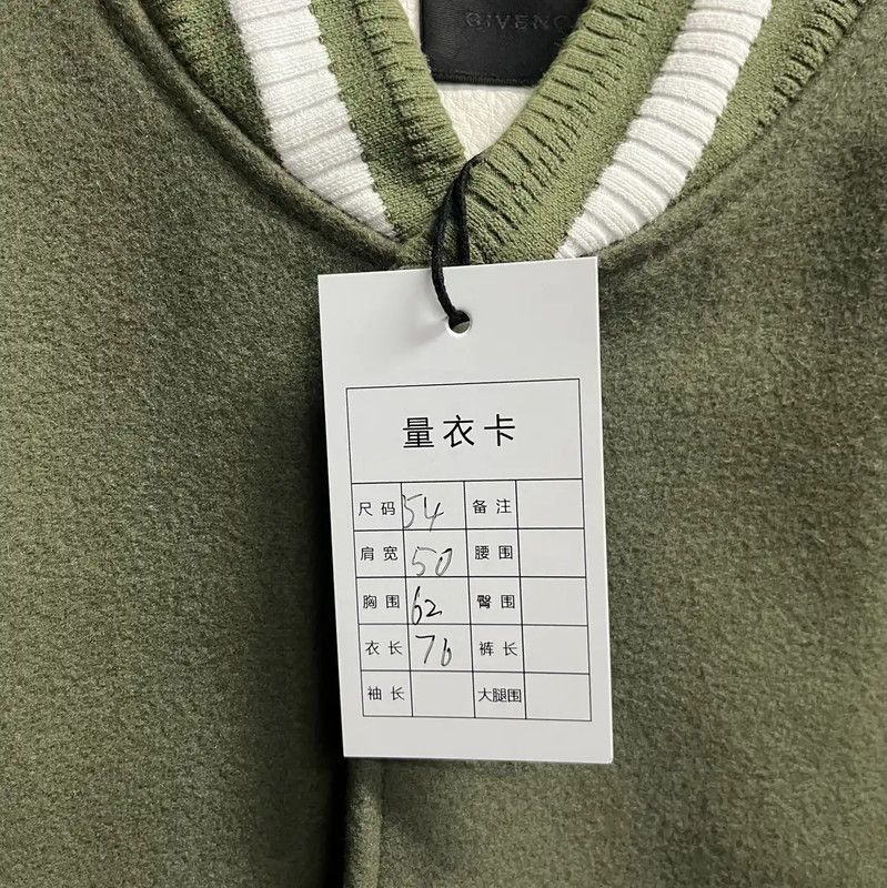 Givenchy Givenchy XL Green Cotton Men's Outerwear 0089 Size US XL / EU 56 / 4 - 3 Thumbnail