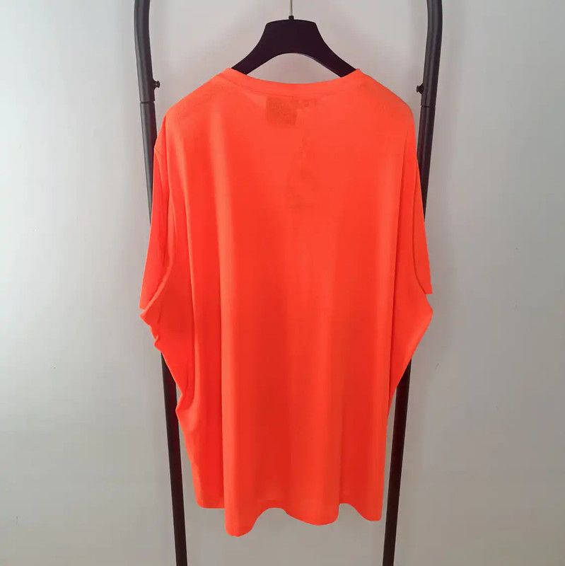 Loewe Loewe Orange Cotton T-Shirt with Floral Design 0089 Size US L / EU 52-54 / 3 - 2 Thumbnail