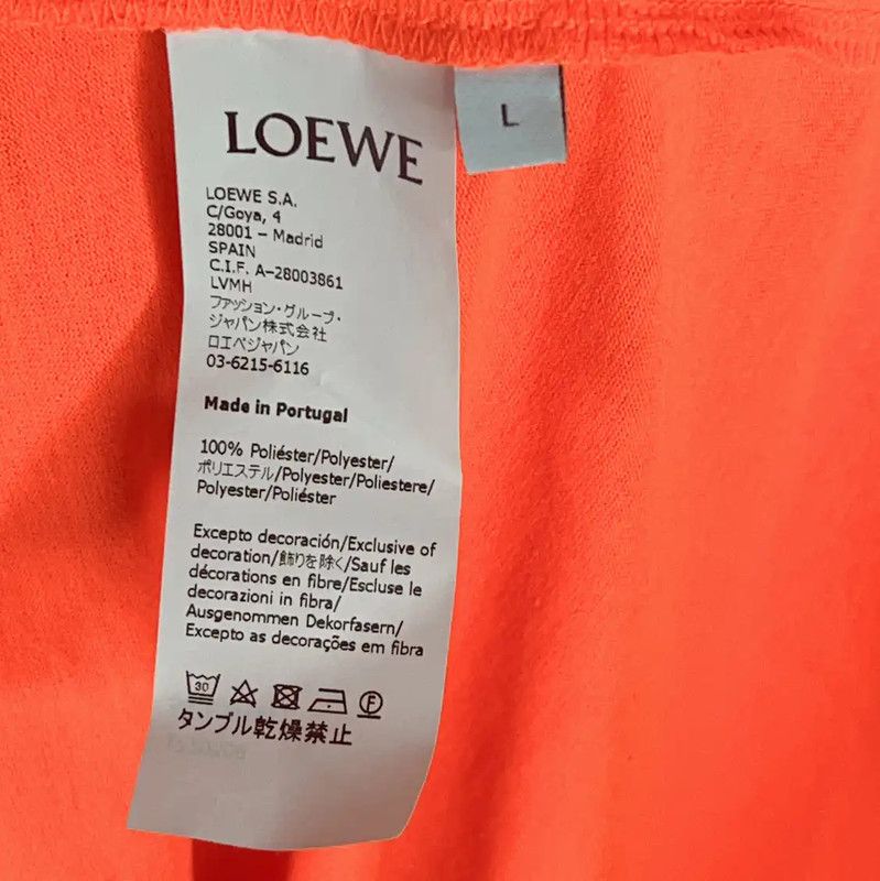 Loewe Loewe Orange Cotton T-Shirt with Floral Design 0089 Size US L / EU 52-54 / 3 - 5 Thumbnail