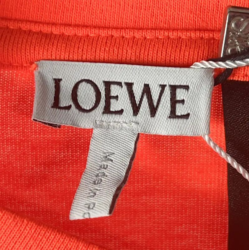 Loewe Loewe Orange Cotton T-Shirt with Floral Design 0089 Size US L / EU 52-54 / 3 - 3 Thumbnail