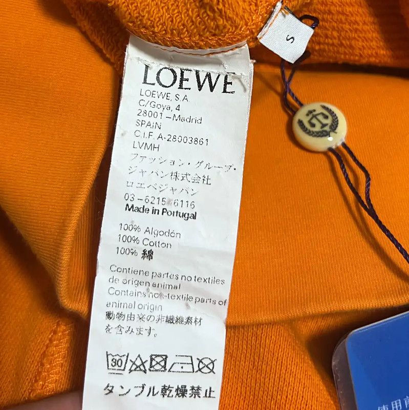 Loewe Loewe Orange Cotton Men's Hoodie 0089 Size US S / EU 44-46 / 1 - 3 Thumbnail