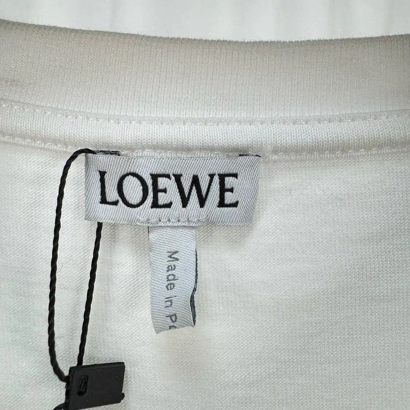 Loewe Loewe Embroidered Logo White T-Shirt for Men 0089 Size US XS / EU 42 / 0 - 5 Thumbnail
