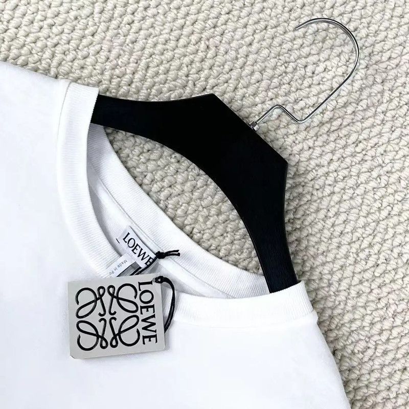 Loewe Loewe White Cotton Blend Short Sleeve T-Shirt 0089 Size US XS / EU 42 / 0 - 3 Thumbnail