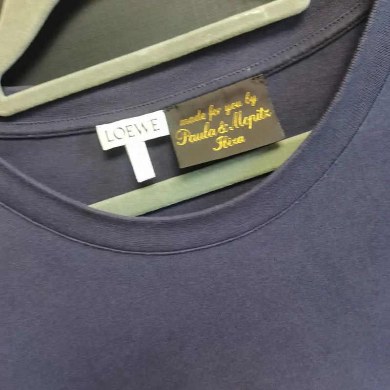 Loewe Loewe Summer Navy Blue Cotton Embroidered T-shirt 0089 Size US L / EU 52-54 / 3 - 4 Thumbnail