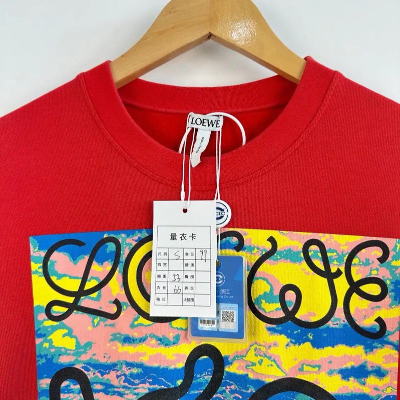 Loewe Loewe Red Cotton Men's Sweatshirt 0089 Size US S / EU 44-46 / 1 - 3 Thumbnail