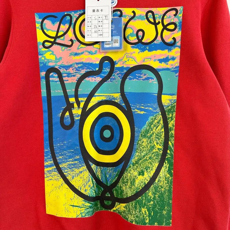 Loewe Loewe Red Cotton Men's Sweatshirt 0089 Size US S / EU 44-46 / 1 - 4 Thumbnail