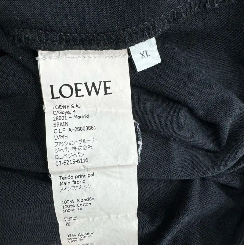 Loewe Loewe Black Cotton Blend Men's T-Shirt 0089 Size US XL / EU 56 / 4 - 5 Thumbnail