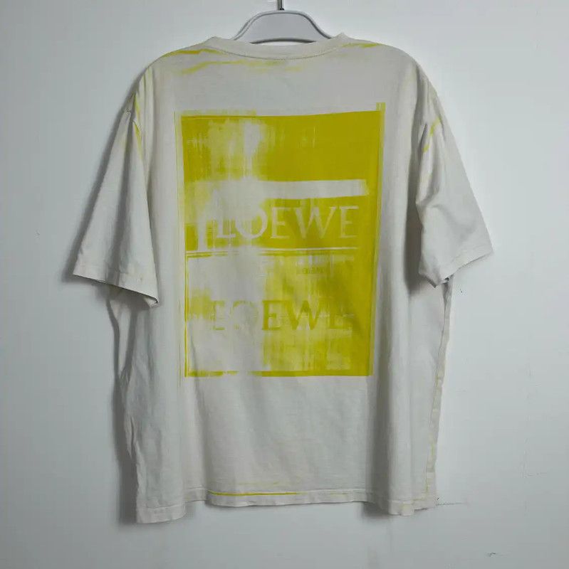 Loewe Loewe White Cotton Men's T-Shirt with Graphic 0089 Size US M / EU 48-50 / 2 - 2 Thumbnail