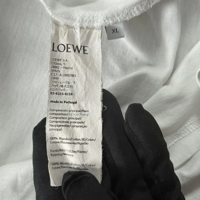 Loewe Loewe White Cotton Men's T-Shirt 0089 Size US XL / EU 56 / 4 - 4 Thumbnail