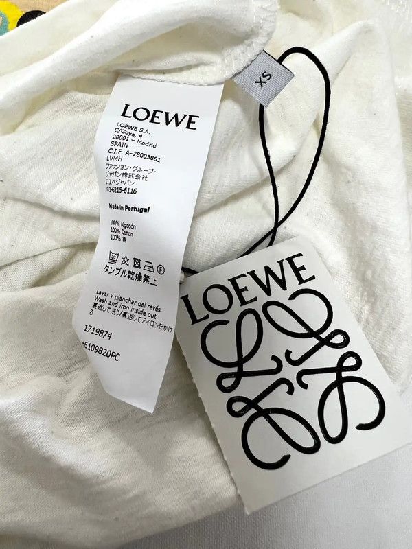 Loewe Loewe Summer White Cotton Printed T-Shirt 0089 Size US XS / EU 42 / 0 - 4 Thumbnail