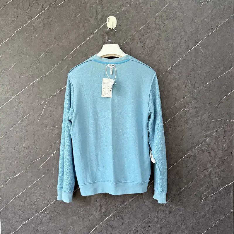 Loewe Loewe Blue Cotton Men's Sweatshirt 0089 Size US M / EU 48-50 / 2 - 2 Thumbnail