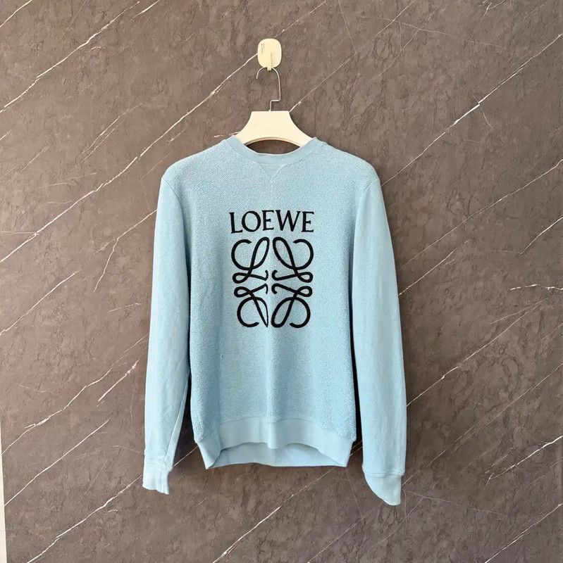Loewe Loewe Blue Cotton Men's Sweatshirt 0089 Size US M / EU 48-50 / 2 - 3 Thumbnail
